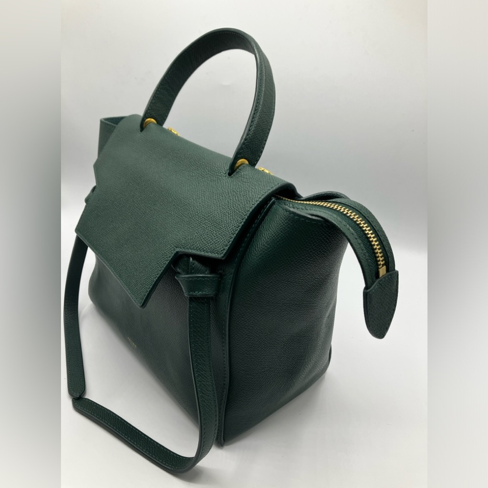 Celine Micro Belt Bag in Grained Calfskin Amazone Green - Picture 7 of 15